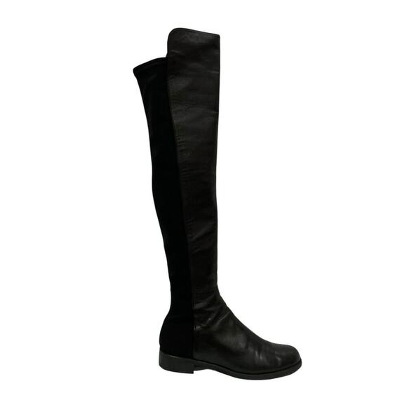 Stuart Weitzman 5050 Boot In Nappa Leather Over The Knee Boot In Black Size 8 - Picture 4 of 16